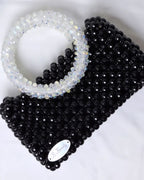 Sana Crystal Bag – Handmade Black Crystal Beaded Clutch