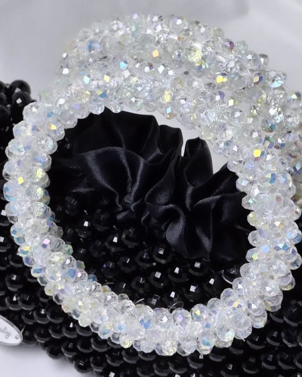 Sana Crystal Bag – Handmade Black Crystal Beaded Clutch