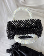 Sana Crystal Bag – Handmade Black Crystal Beaded Clutch